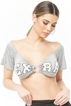 Forever21 Extra Graphic Crop Top