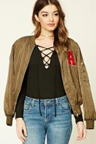 Forever21 Women's  Lace-up Knit Top