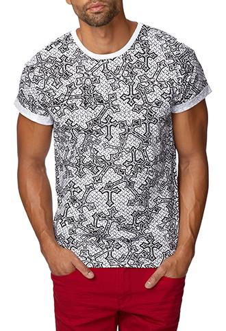 21 Men Cross Print Tee
