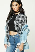 Forever21 Plaid Button-front Shirt