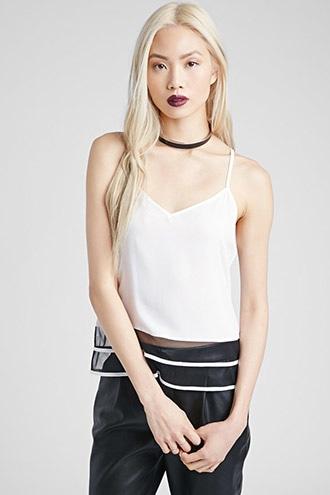 Forever21 Mesh-paneled Cami