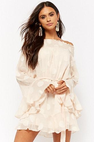 Forever21 Off-the-shoulder Bell Sleeve Dress