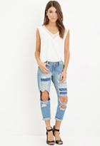 Forever21 Destroyed Low-rise Capri Jeans