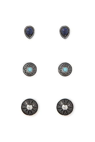 Forever21 Mixed Faux Stone Earring Set