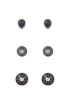 Forever21 Mixed Faux Stone Earring Set
