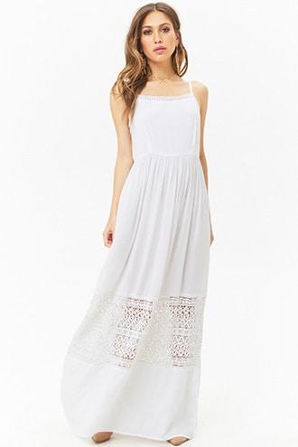 Forever21 Boho Me Crochet-trim Cami Maxi Dress