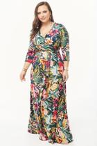 Forever21 Plus Size Tropical Floral Print Maxi Dress