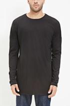 Forever21 Raw-hem Longline Tee