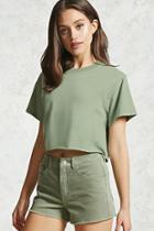Forever21 Rolled Hem Crop Top