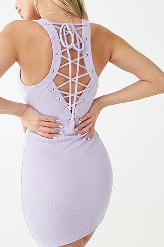 Forever21 V-wire Lace-up Mini Dress
