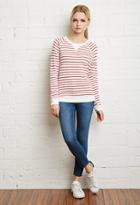 Forever21 Striped French Terry Sweater