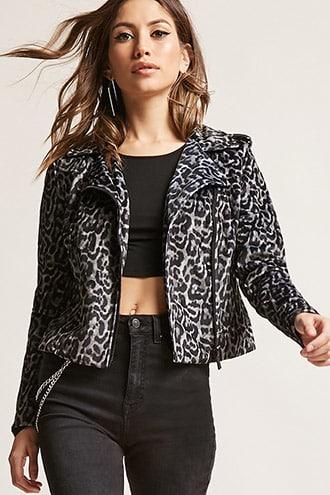 Forever21 Free Generation Velvet Moto Jacket