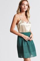 Forever21 Tiered Pintuck Trim Skirt