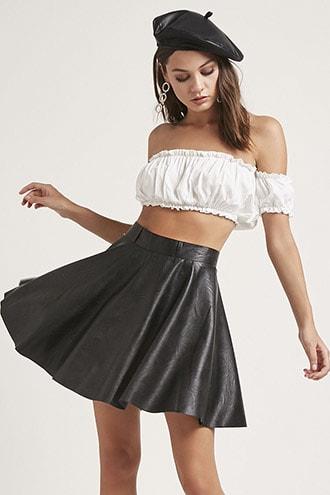 Forever21 Faux Leather Circle Skirt