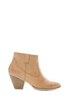 Forever21 Women's  Tan Zippered Ankle Booties