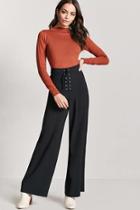 Forever21 Lace-up Wide Leg Pants