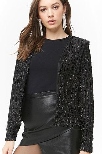 Forever21 Glitter Striped Jacket