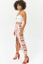 Forever21 Floral Striped Maxi Skirt