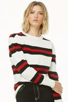Forever21 Striped Brushed-knit Sweater