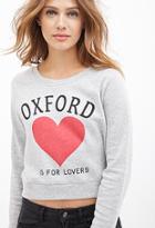 Forever21 Oxford Love Graphic Sweatshirt