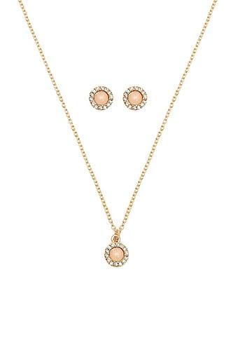 Forever21 Faux Stone Necklace & Earrings Set