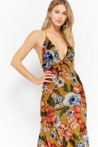 Forever21 Floral Plunging Maxi Dress