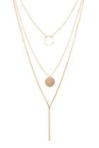Forever21 Matchstick Circle Necklace Set