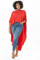 Forever21 Plus Size Cape Sleeve High-low Top