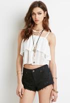 Forever21 Embroidered Panel Cutoffs