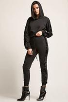 Forever21 Faux Fur Knit Jogger