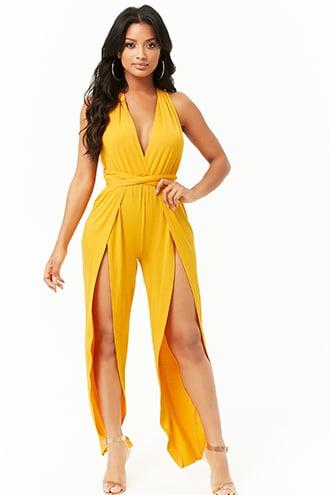 Forever21 Wraparound Split-leg Jumpsuit