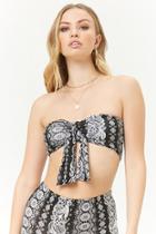 Forever21 Ornate Tie-front Bandeau Top