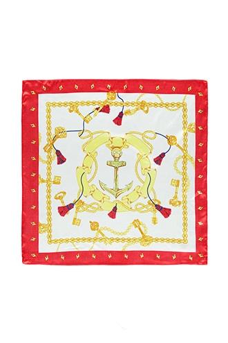 Forever21 Anchor Print Satin Square Scarf