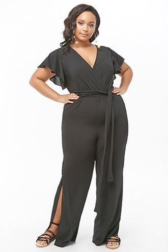 Forever21 Plus Size Ruffle Surplice Jumpsuit