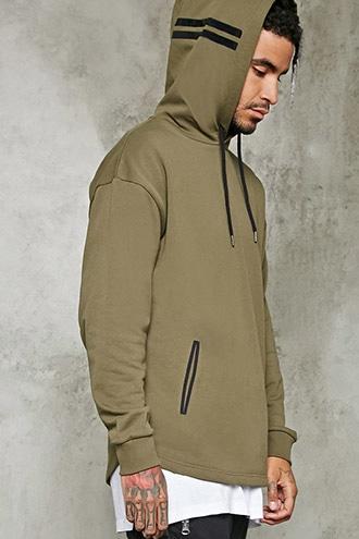 Forever21 Contrast-stripe Hoodie