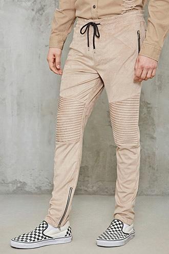 Forever21 Faux Suede Zippered Moto Pants