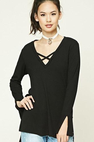 Forever21 Crisscross-front Top