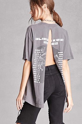 Forever21 Repurposed Alicia Keys Split-back Tee