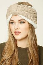 Forever21 Oatmeal Bow Front Knit Headwrap