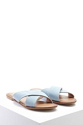 Forever21 Denim Crisscross Sandals