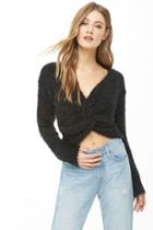 Forever21 Feathered Twist-front Sweater