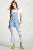 Forever21 Distressed Dip-dye Overalls