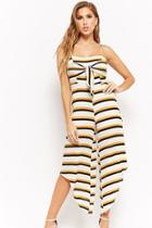 Forever21 Ribbed Striped Jumpsuit