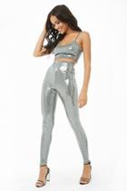 Forever21 Sequin Cropped Cami & Leggings Set