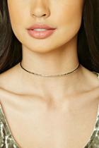 Forever21 Silver Geo Textured Choker