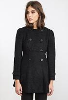 Forever21 Collarless A-line Boucl&eacute; Coat