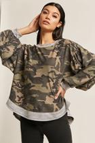 Forever21 Camo High-low Pullover