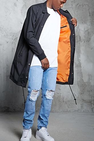 Forever21 Security Longline Coach Jacket