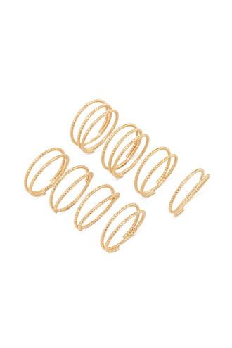 Forever21 Etched Spiral Ring Set