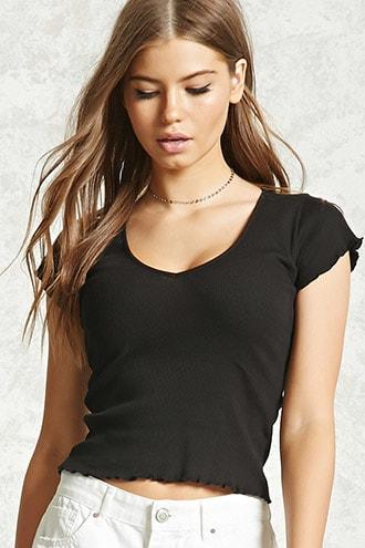 Forever21 Lettuce-edge Top